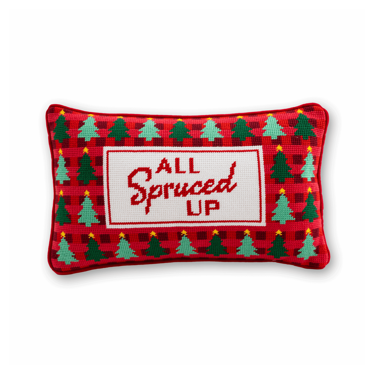 All Spruced Up Needlepoint Pillow - Furbish Studio
