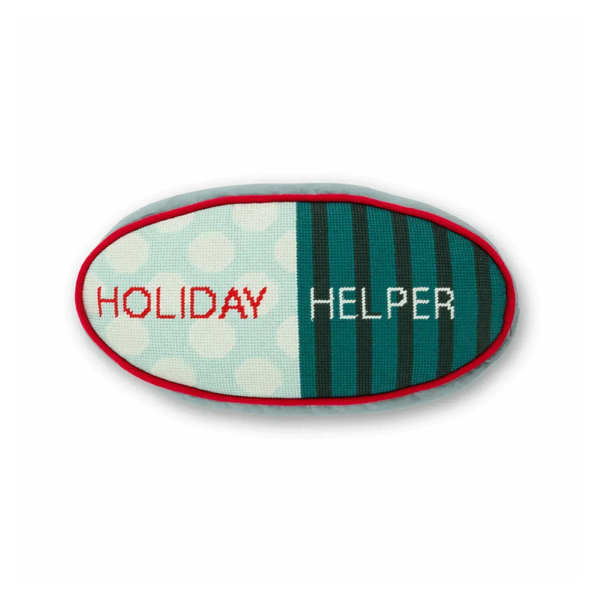 Holiday Helper Needlepoint Pillow - Furbish Studio