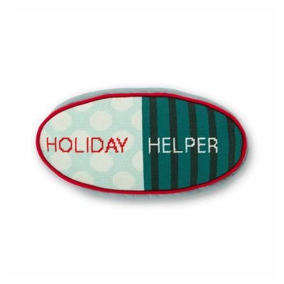 Holiday Helper Needlepoint Pillow - Furbish Studio