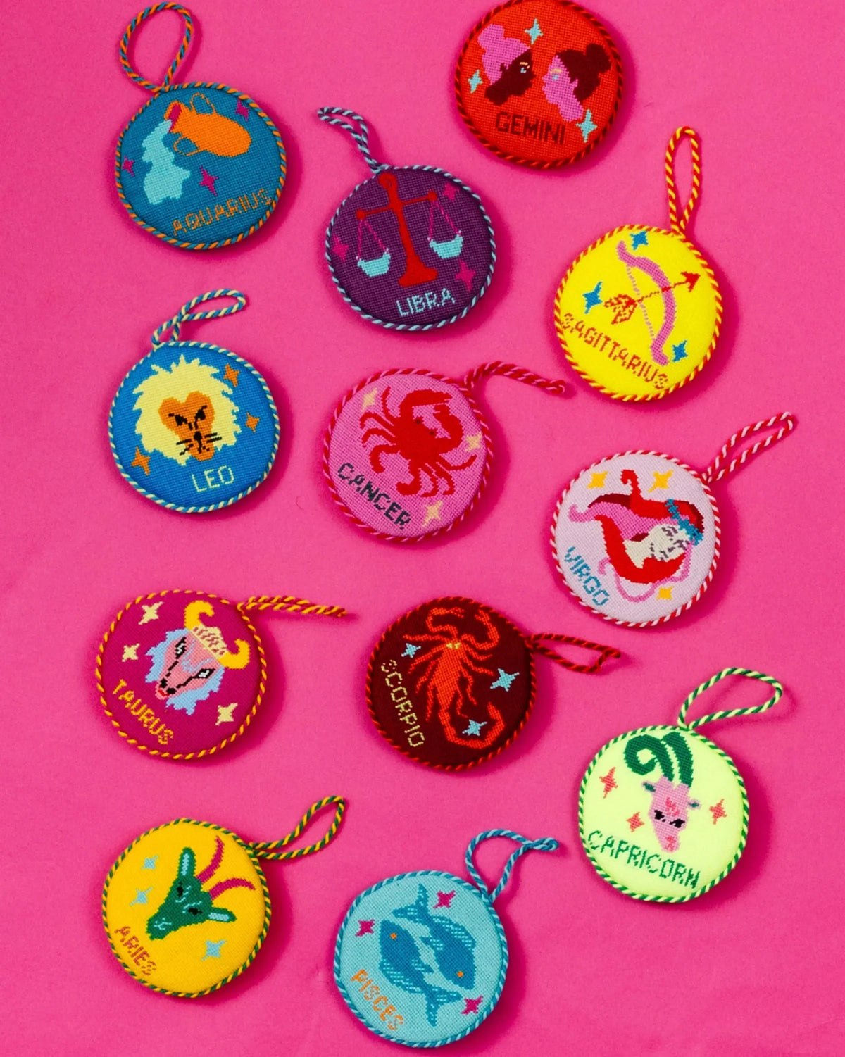 Needlepoint Zodiac Ornament - Virgo