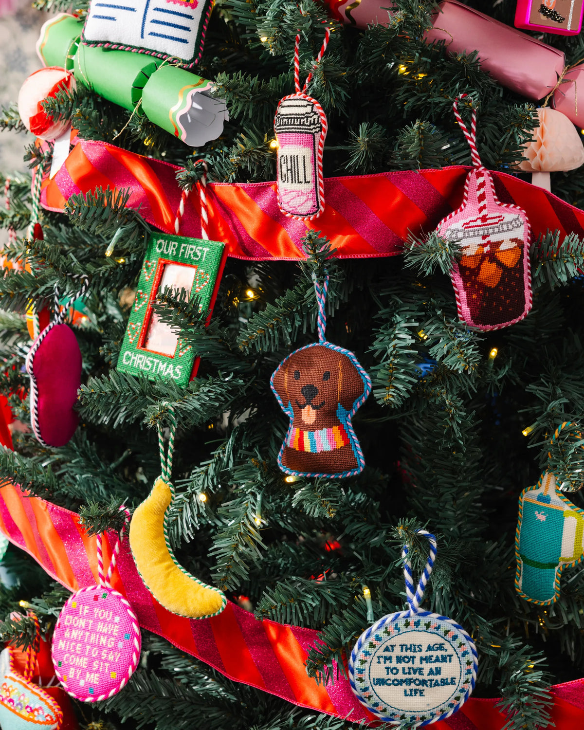 Needlepoint Icon Ornament - Chocolate Lab - Furbish Studio