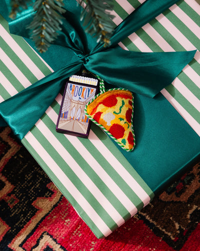 Needlepoint Icon Ornament - Pizza Slice - Furbish Studio