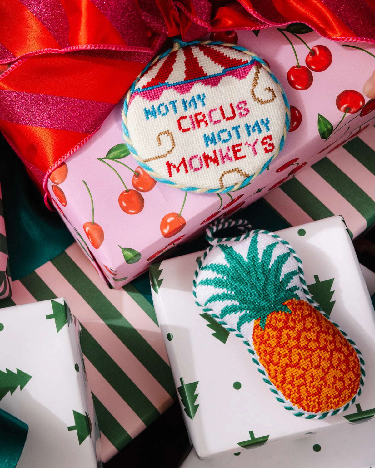 Needlepoint Icon Ornament - Pineapple - Furbish Studio