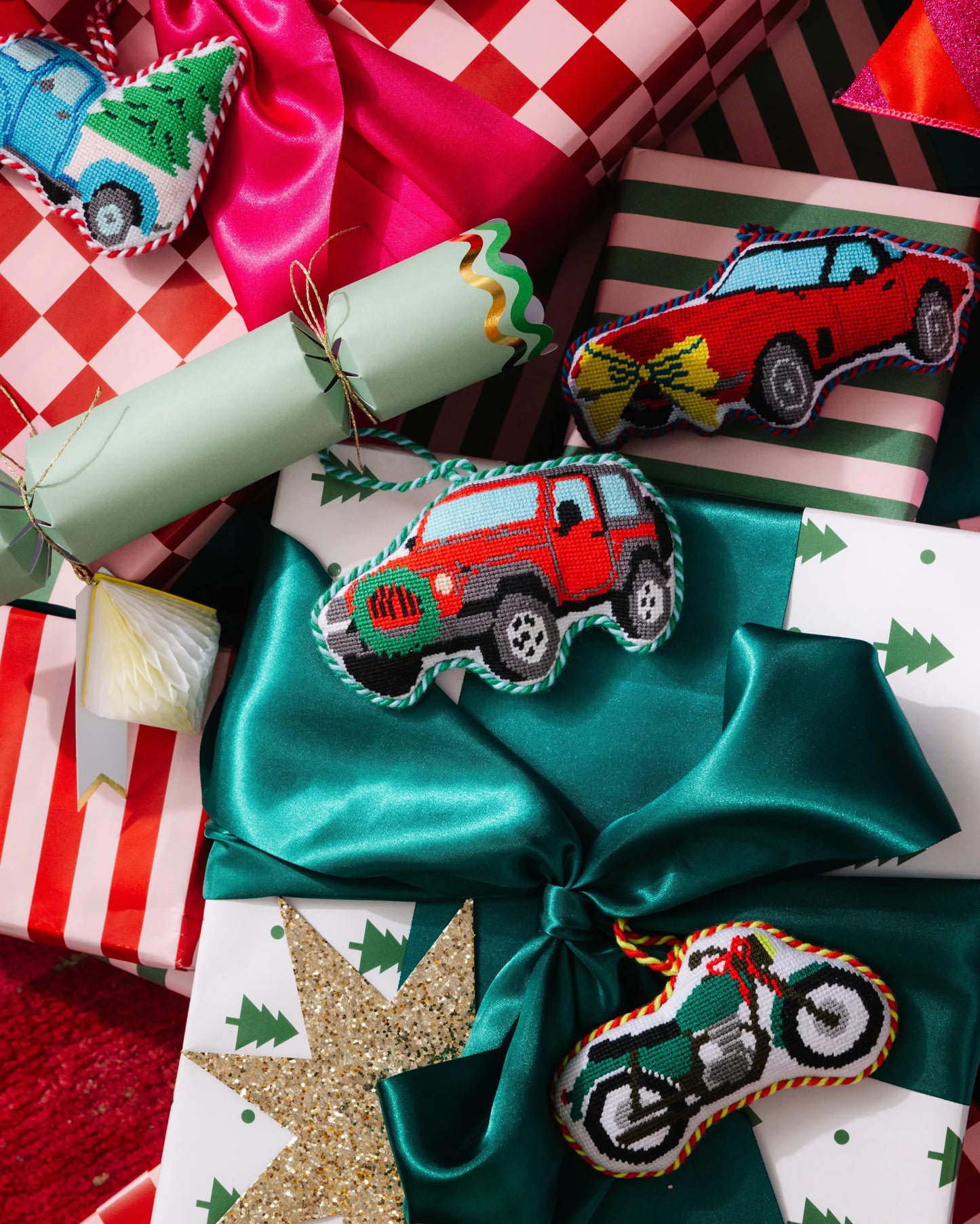 Needlepoint Icon Ornament - Off-Road Truck - Furbish Studio