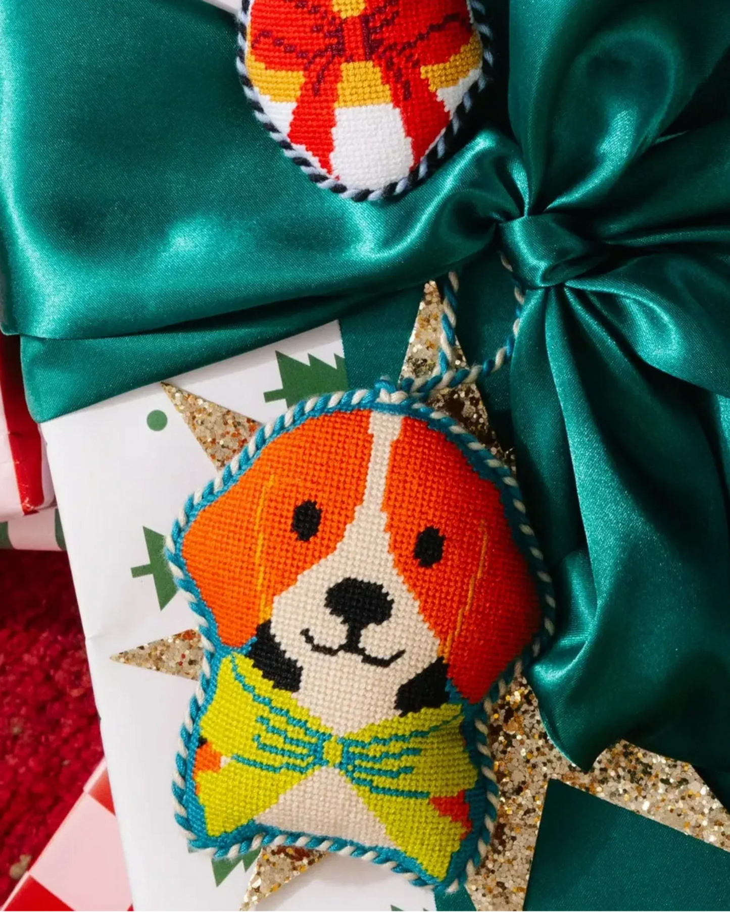 Needlepoint Icon Ornament - Beagle - Furbish Studio
