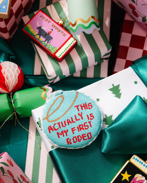 Needlepoint Ornament - First Rodeo