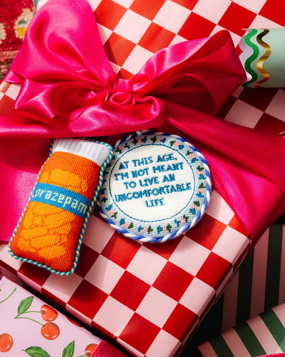 Needlepoint Icon Ornament - Pill Bottle - Furbish Studio