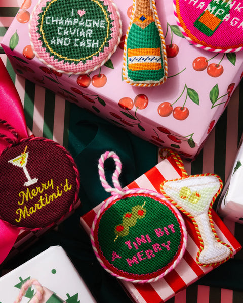 Needlepoint Ornament - Tini Bit Merry