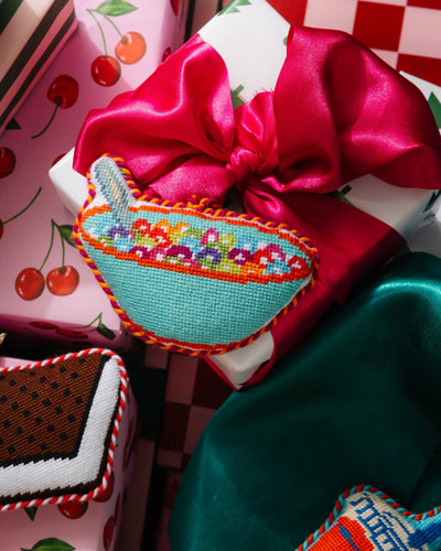 Needlepoint Icon Ornament - Rainbow Cereal - Furbish Studio
