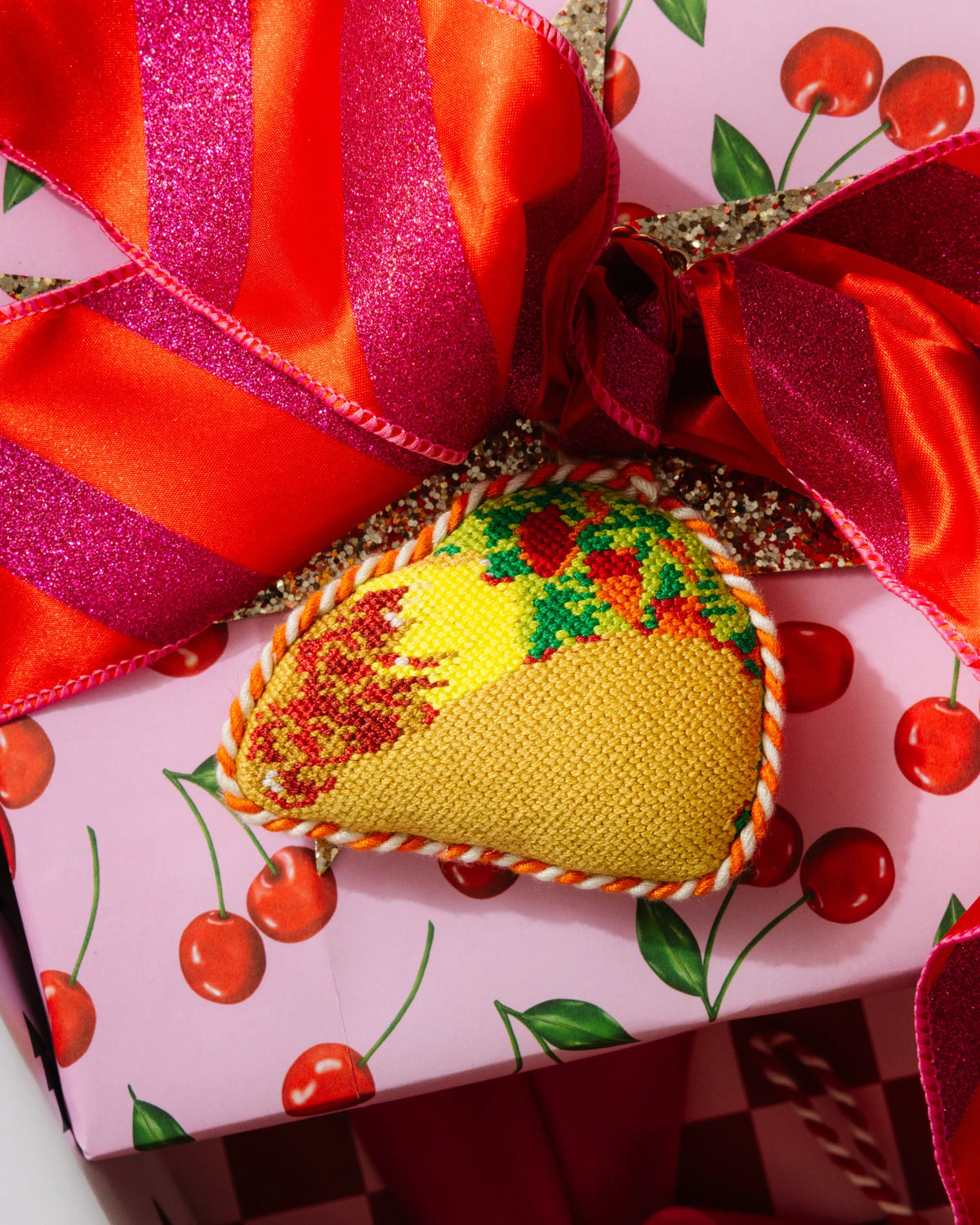 Needlepoint Icon Ornament - Taco - Furbish Studio