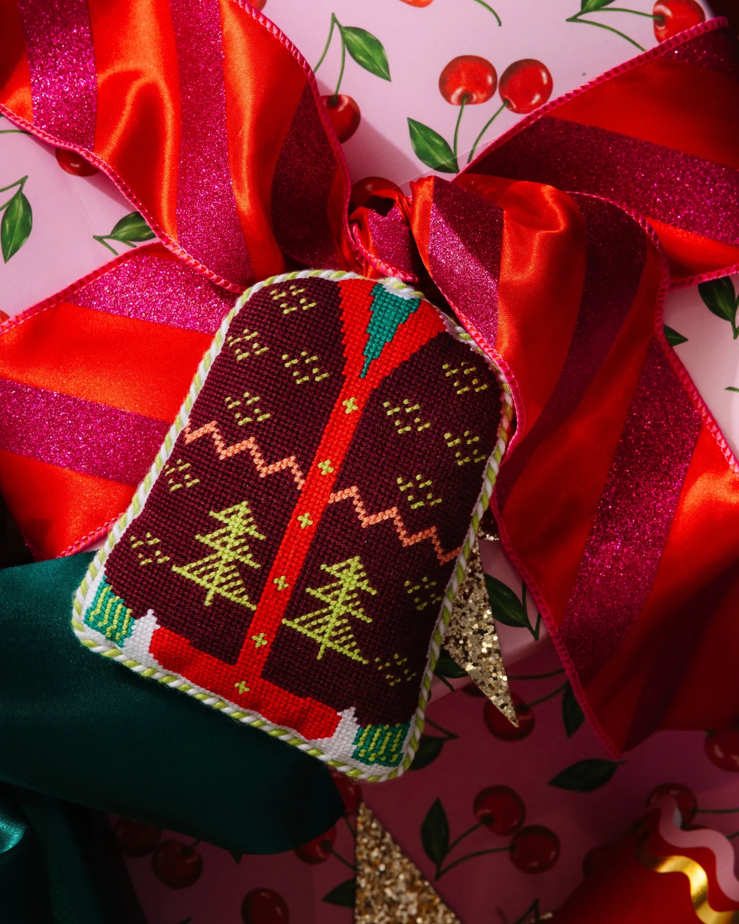 Needlepoint Icon Ornament - Sweater - Furbish Studio