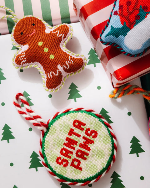 Needlepoint Ornament - Merry Pets