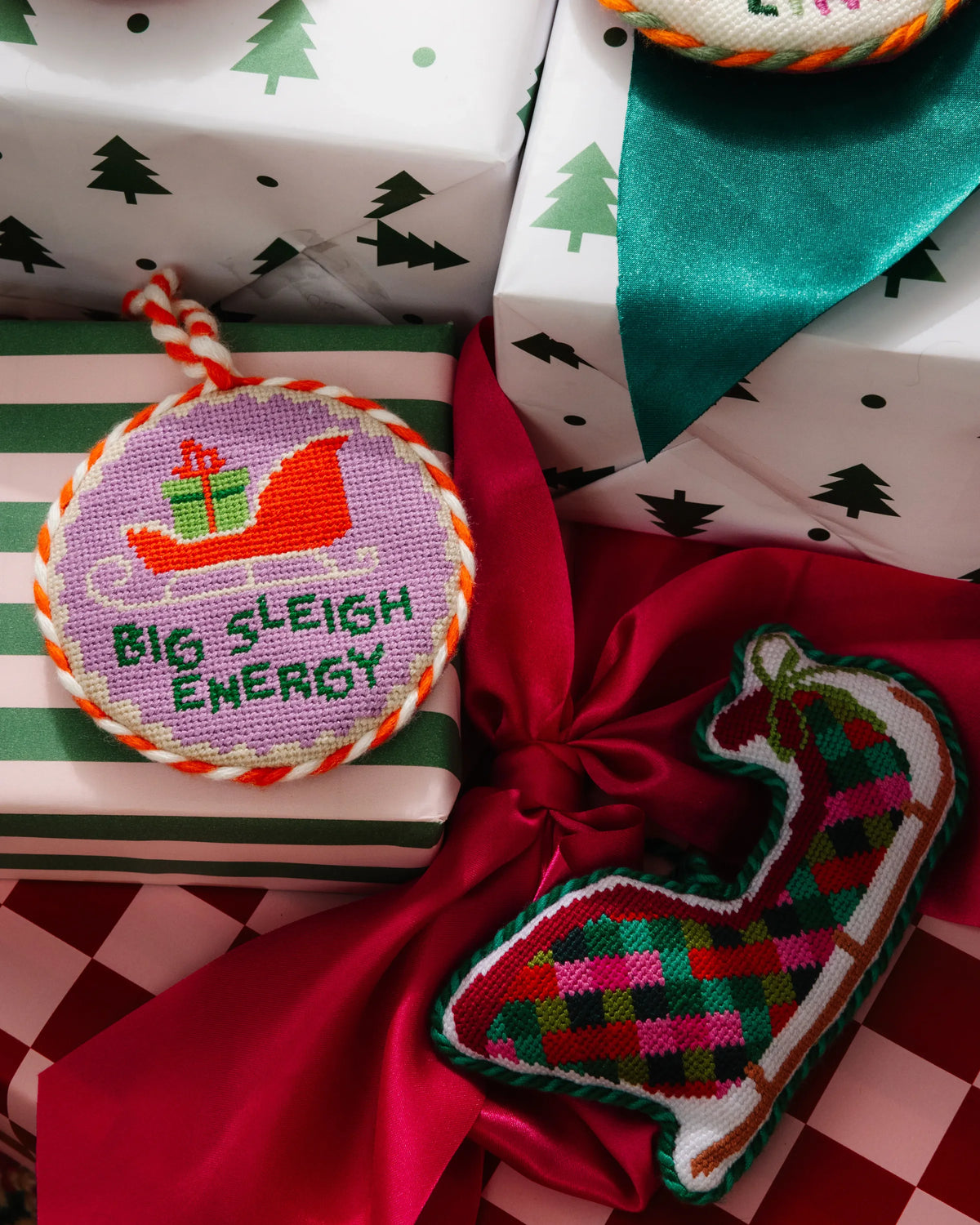 Needlepoint Ornament - Big Sleigh Energy