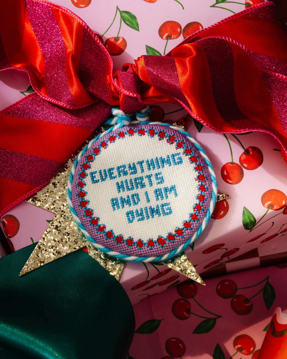 Needlepoint Ornament - Everything Hurts