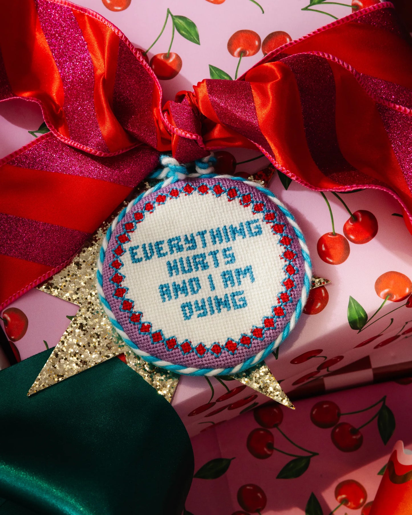 Needlepoint Ornament - Everything Hurts