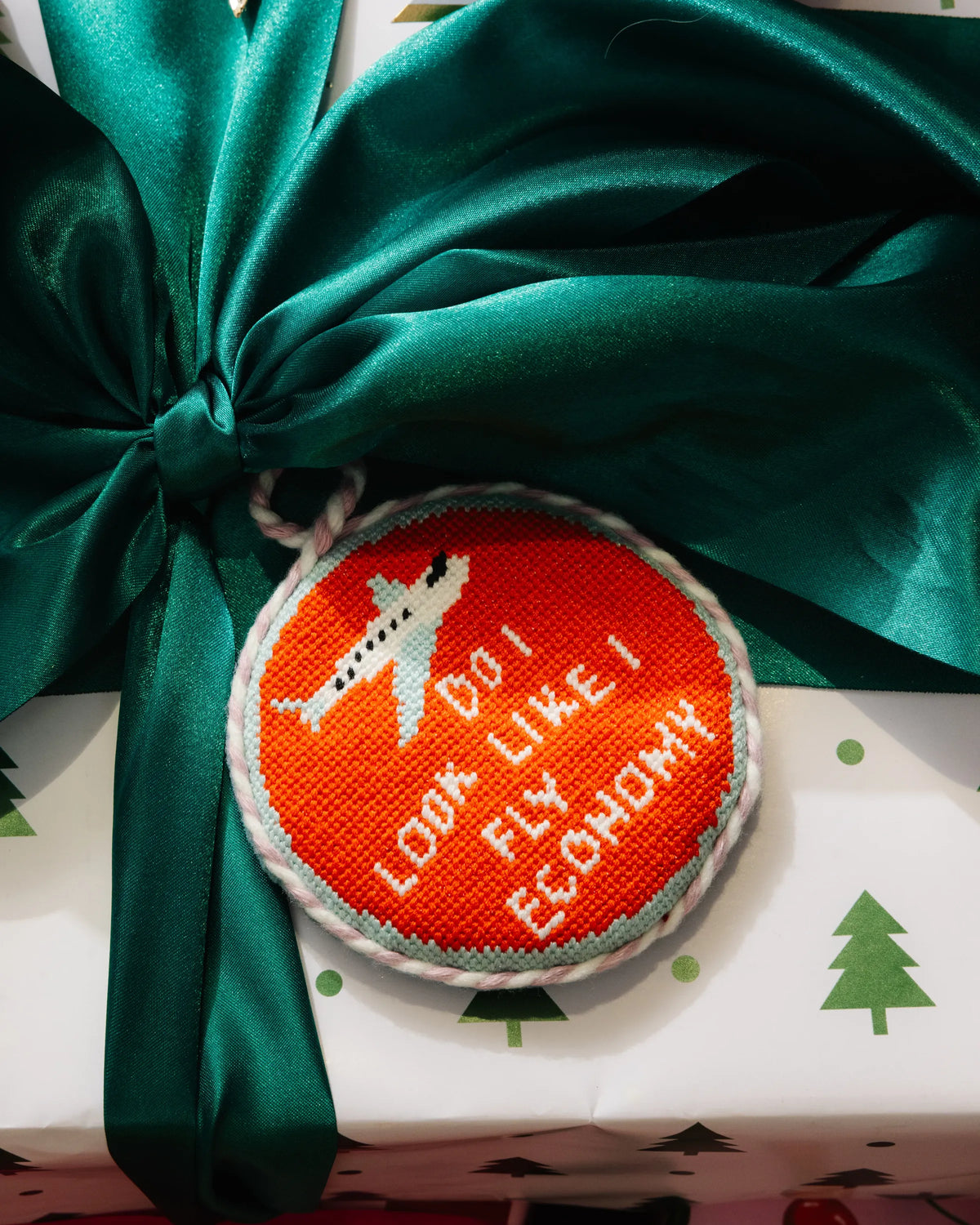 Needlepoint Ornament - Fly Economy