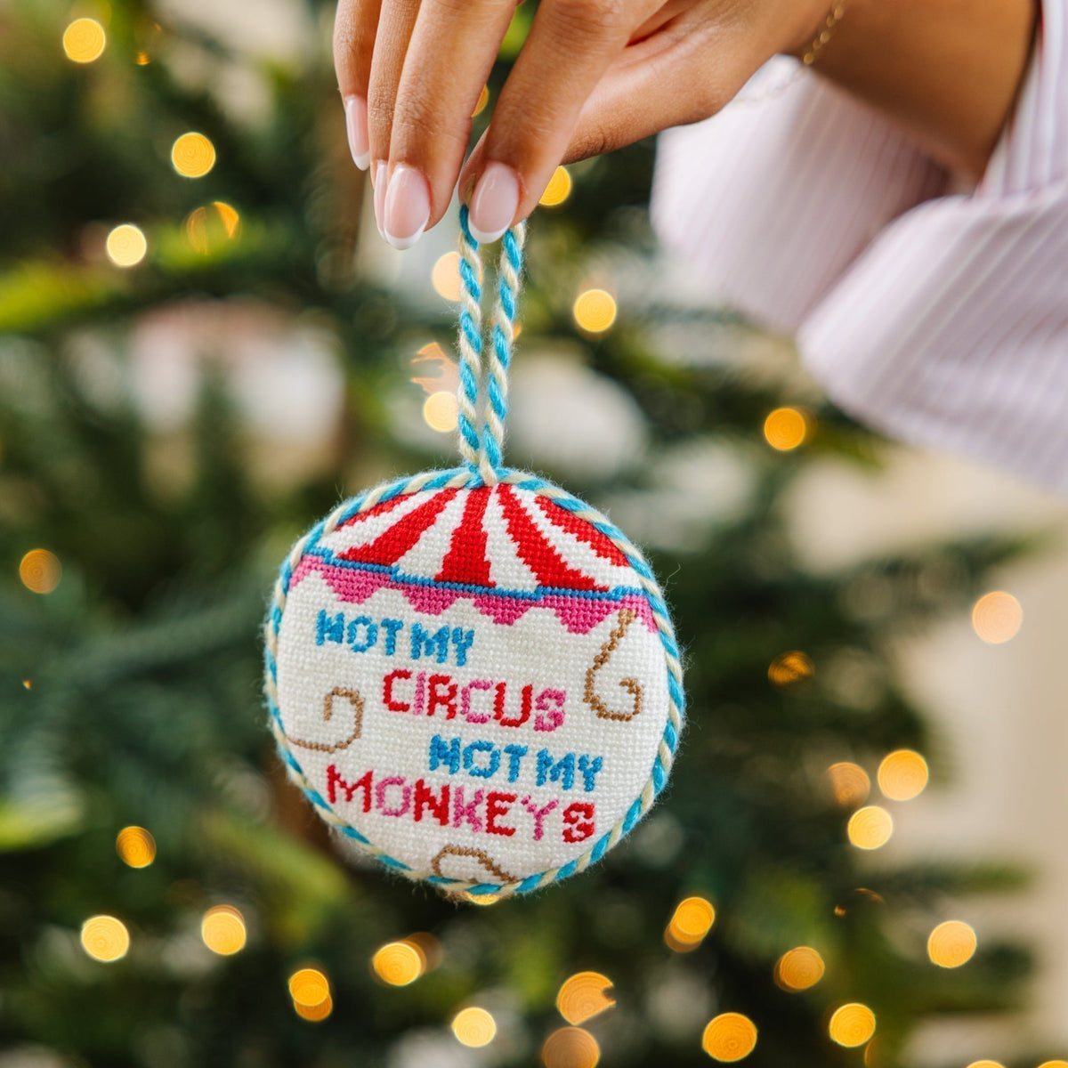 Needlepoint Ornament - Not My Circus - Furbish Studio