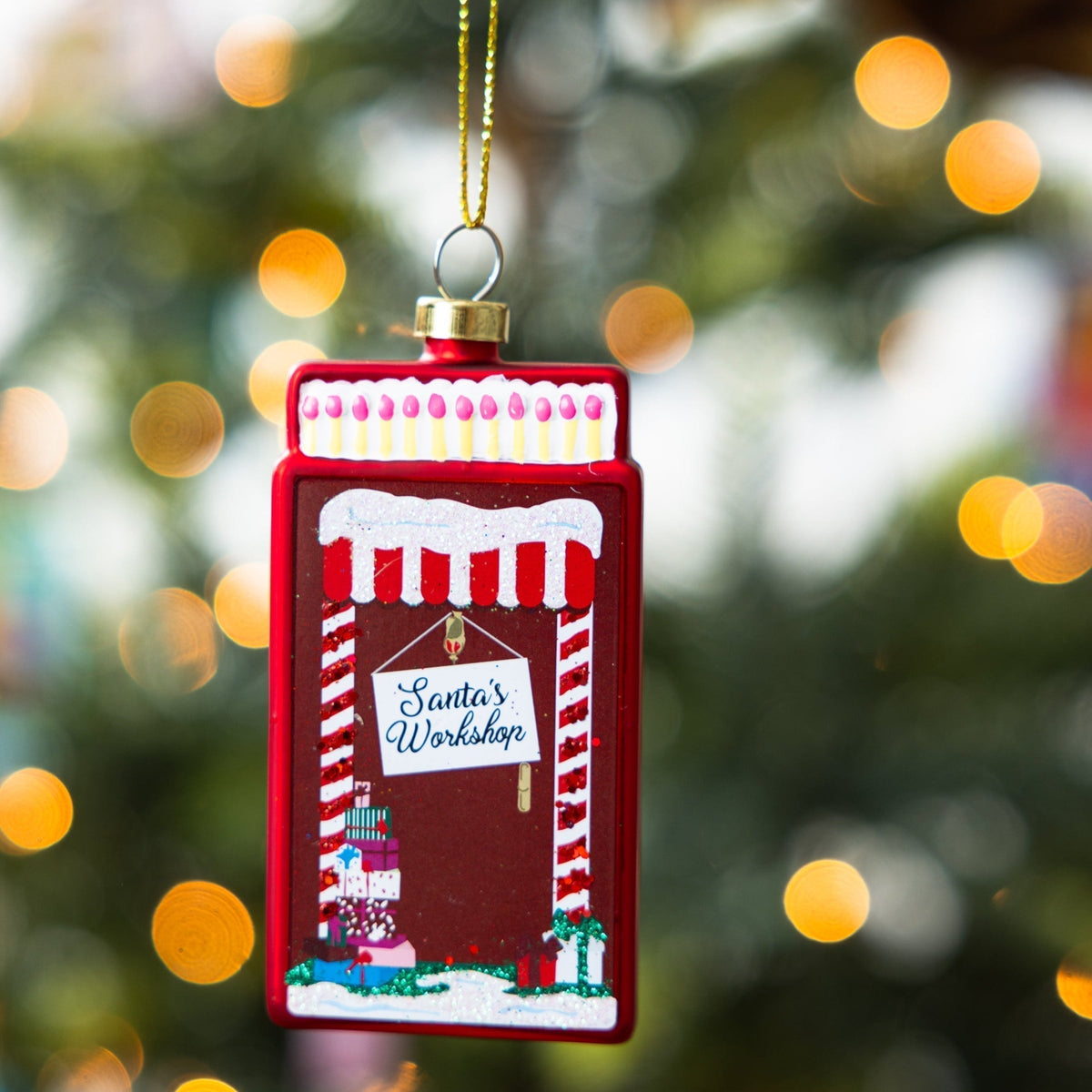 Matchbook Ornament - Santa's Workshop - Furbish Studio