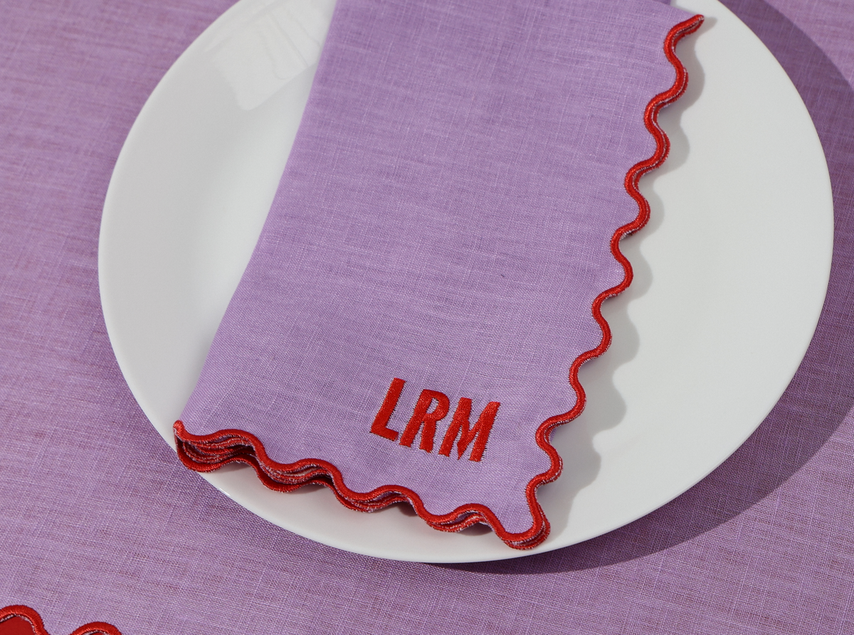 The Vivienne Linen Dinner Napkins - Lilac