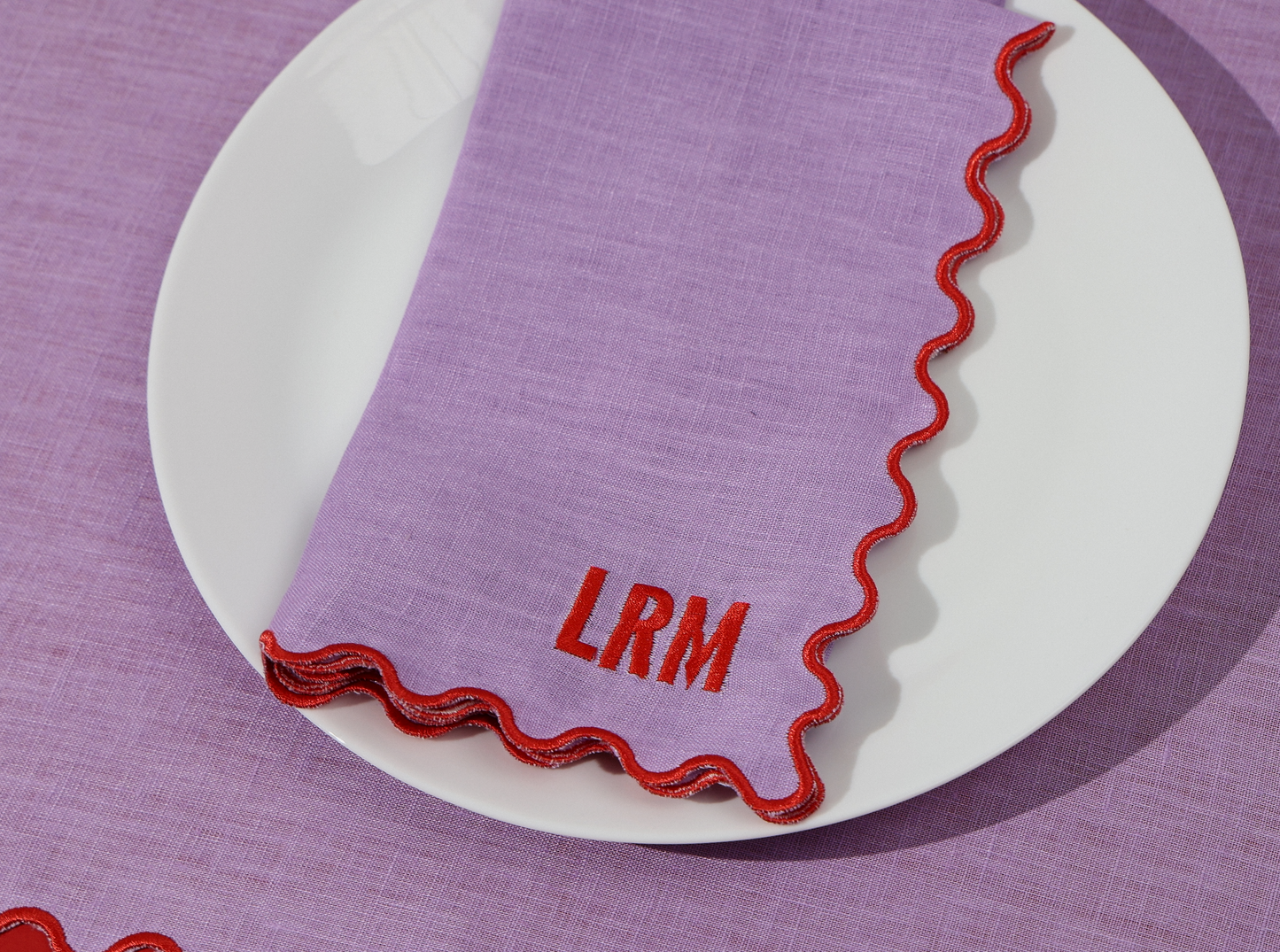 The Vivienne Linen Dinner Napkins - Lilac