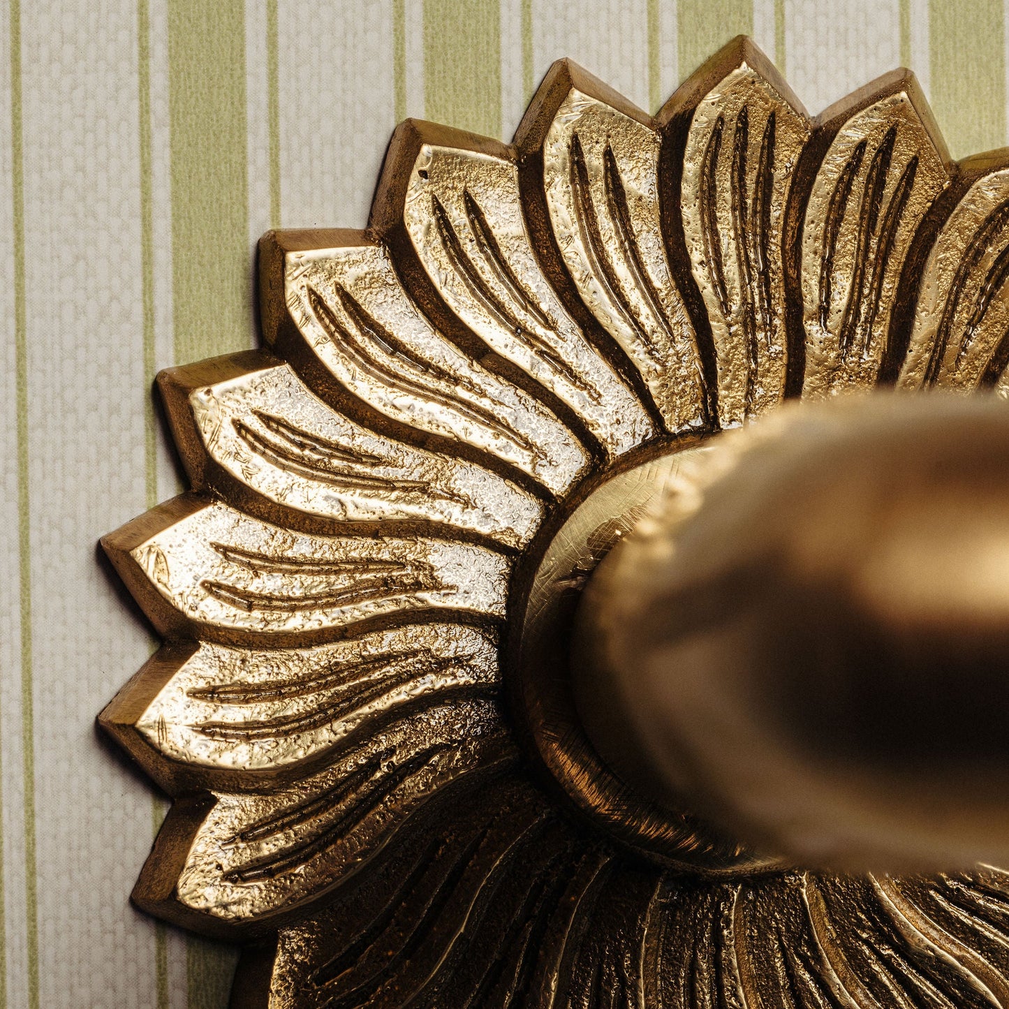 Sun Toilet Roll Holder, Lacquered Brass