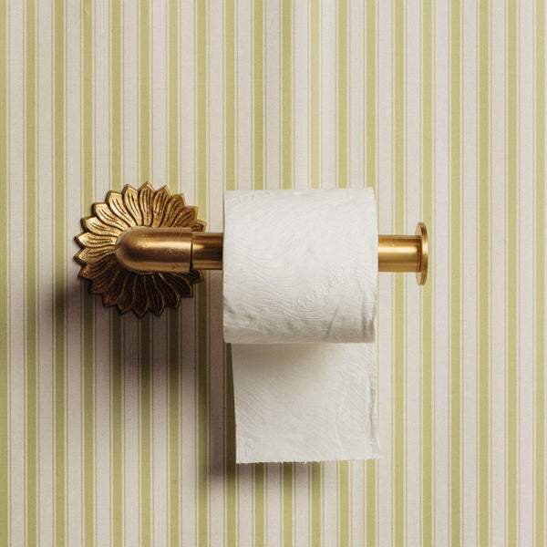 Sun Toilet Roll Holder, Lacquered Brass