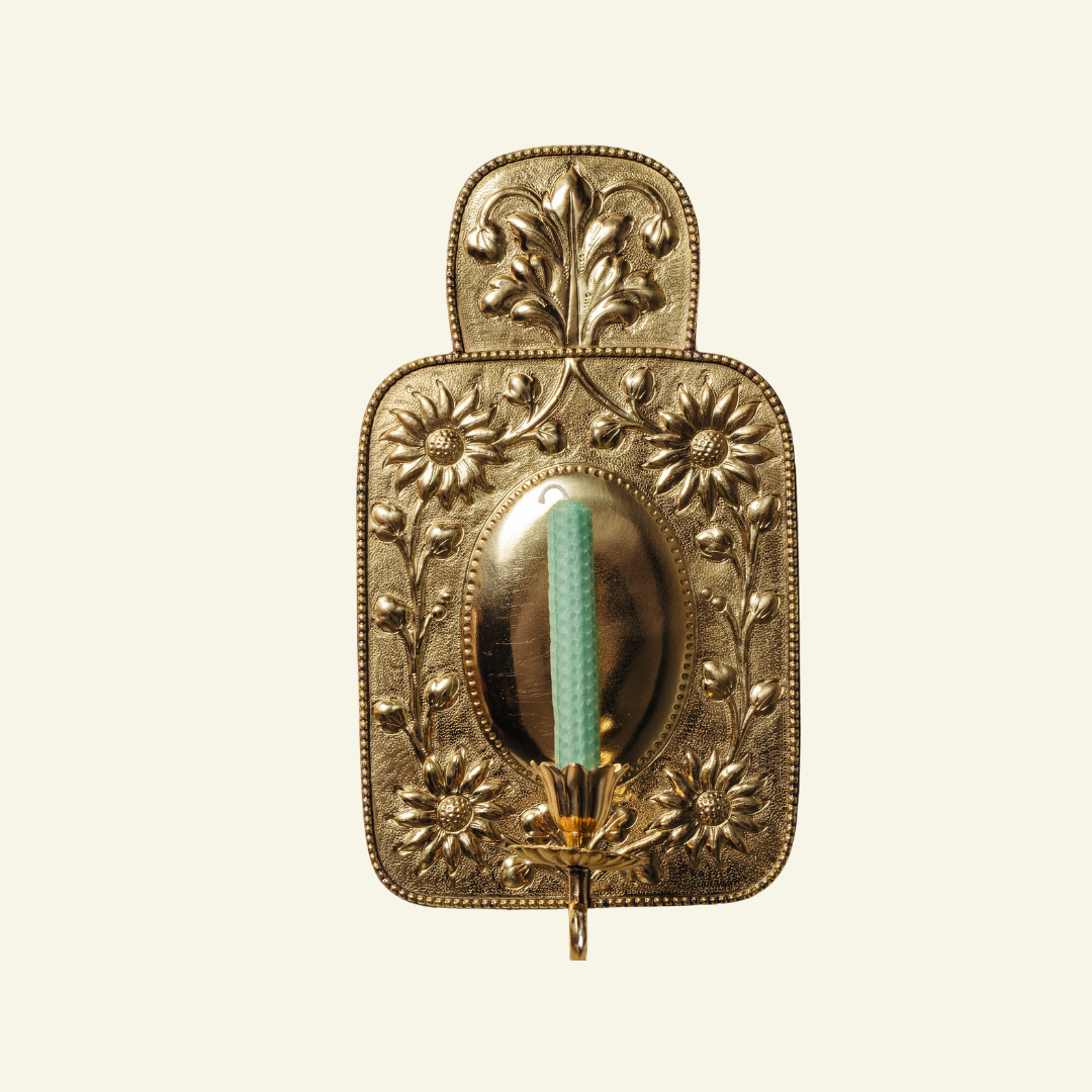 Sunflower Brass Wall Sconce