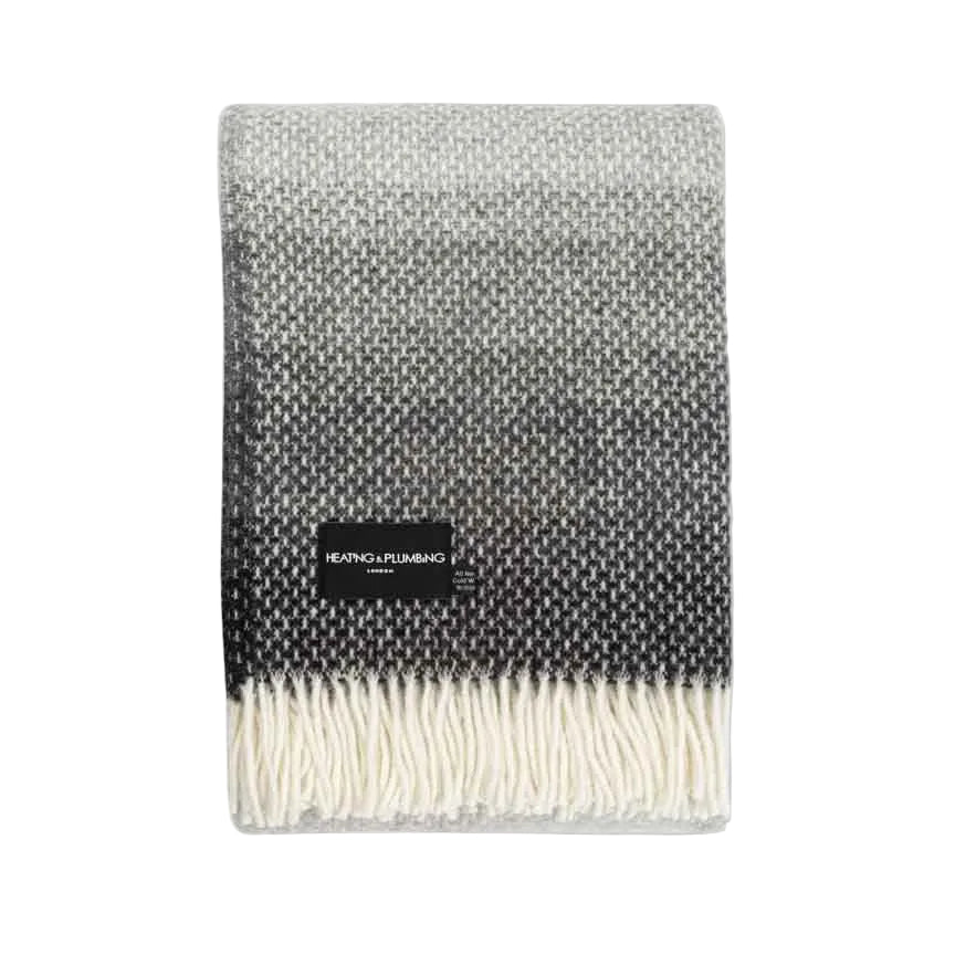 Evening Tales - Pure New Wool Blanket - Super Fluffy - Shades Of Grey