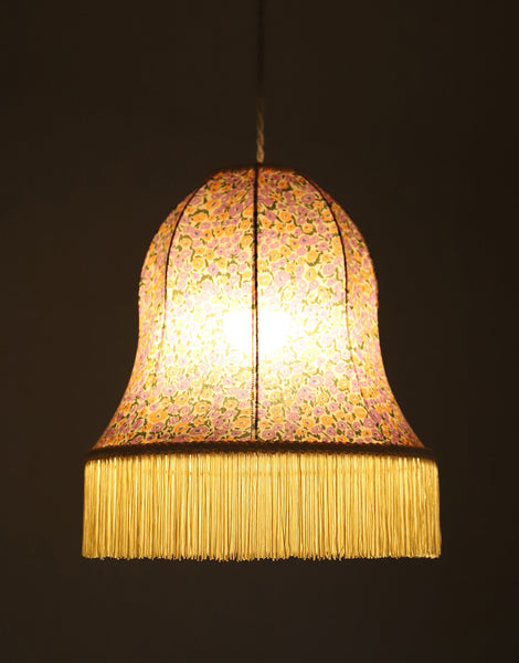 Armande "Bell" Shape Pendant Light with Fringe Print