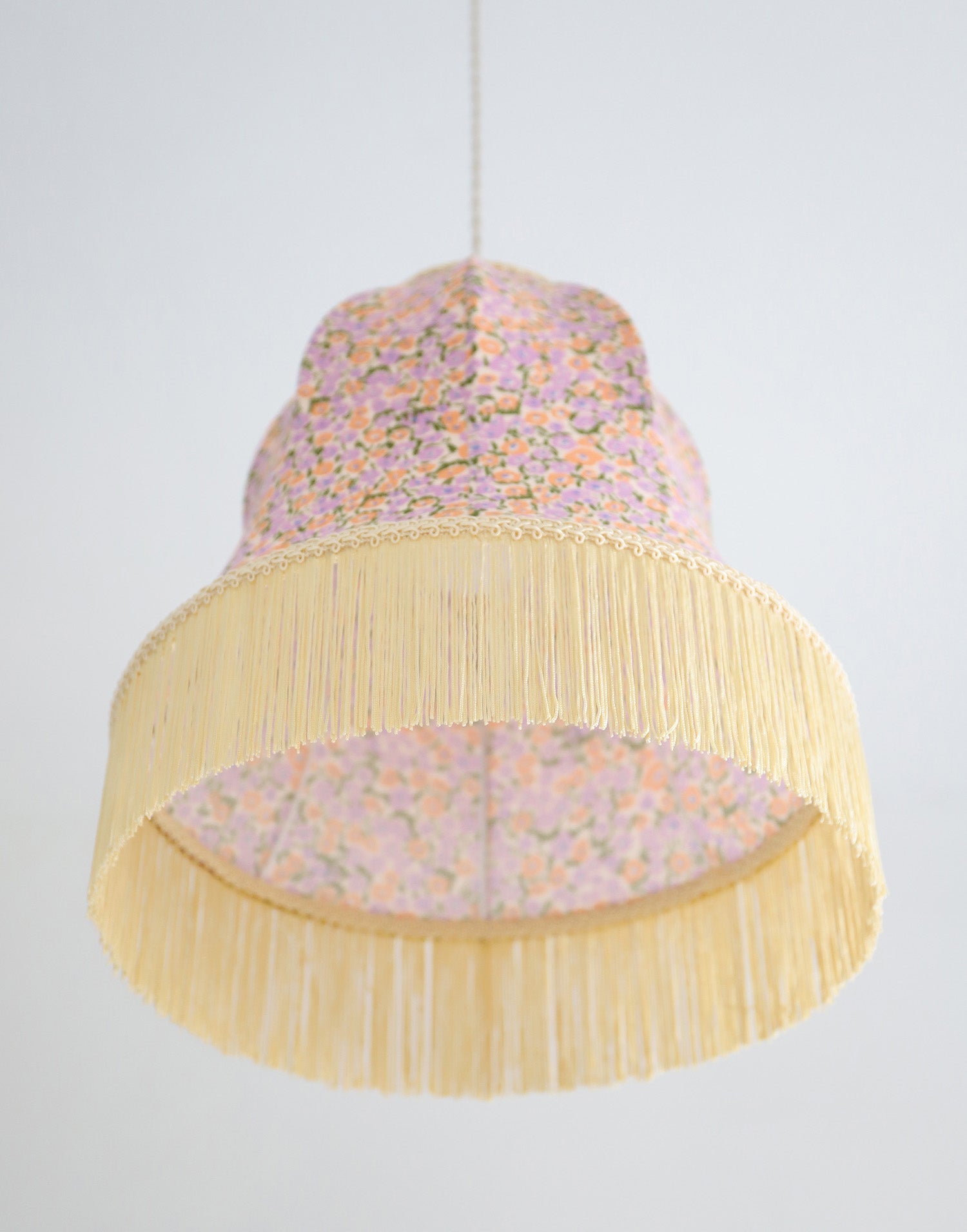 Armande "Bell" Shape Pendant Light with Fringe Print