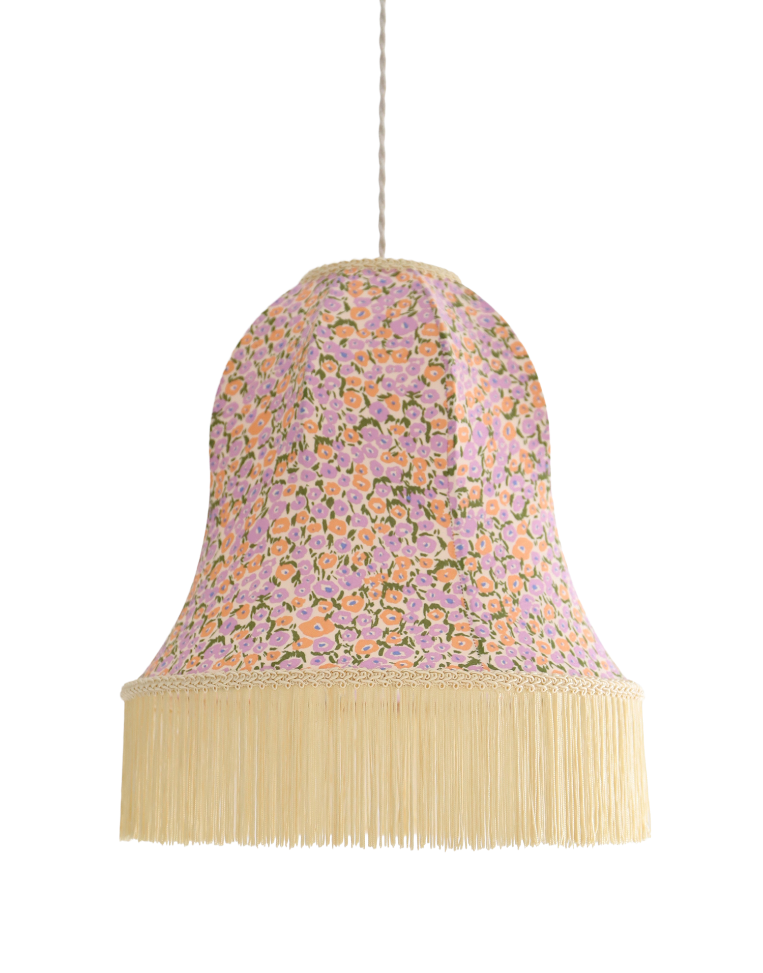 Armande "Bell" Shape Pendant Light with Fringe Print