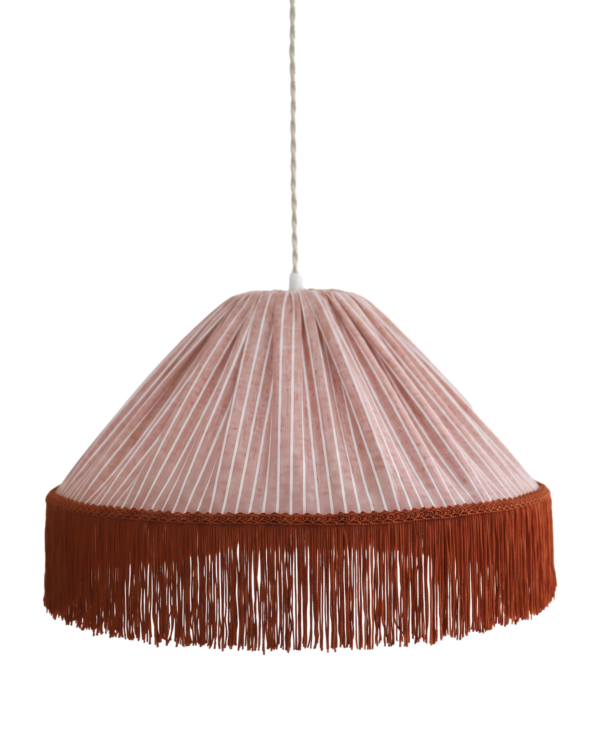 Bella Pendant Light - Terra Stripes, Bohemian Fringe
