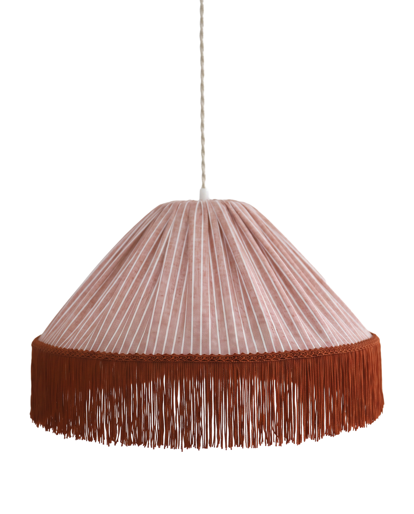 Bella Pendant Light - Terra Stripes, Bohemian Fringe