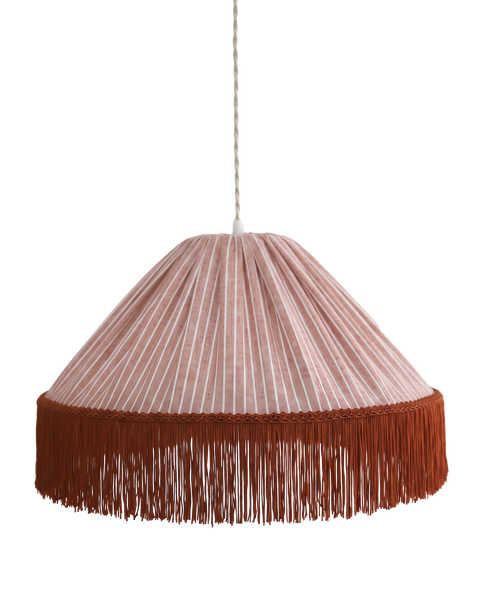 Bella Pendant Light - Terra Stripes, Bohemian Fringe