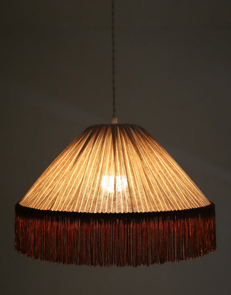 Bella Pendant Light - Terra Stripes, Bohemian Fringe