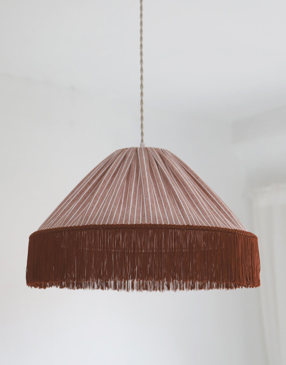 Bella Pendant Light - Terra Stripes, Bohemian Fringe