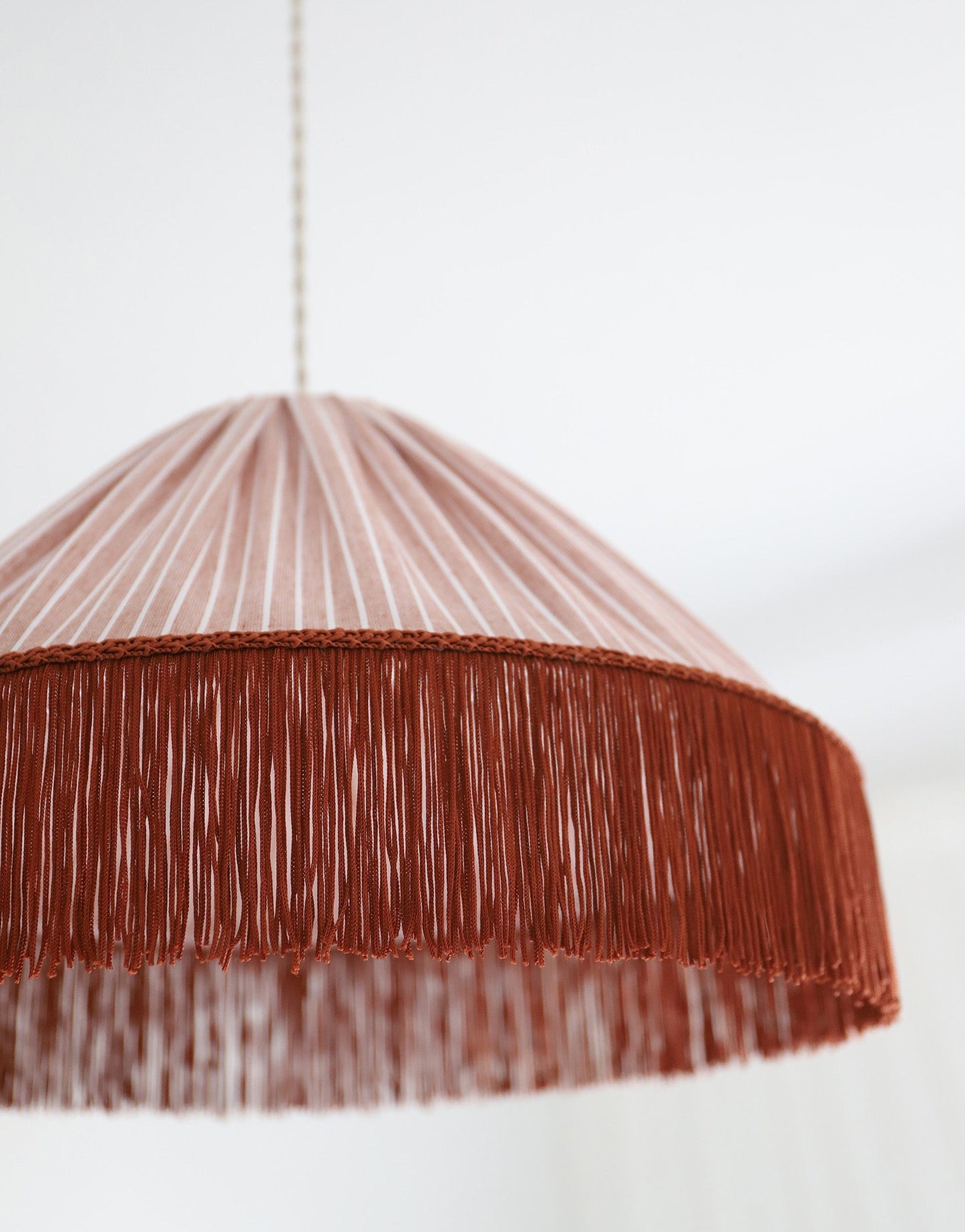 Bella Pendant Light - Terra Stripes, Bohemian Fringe