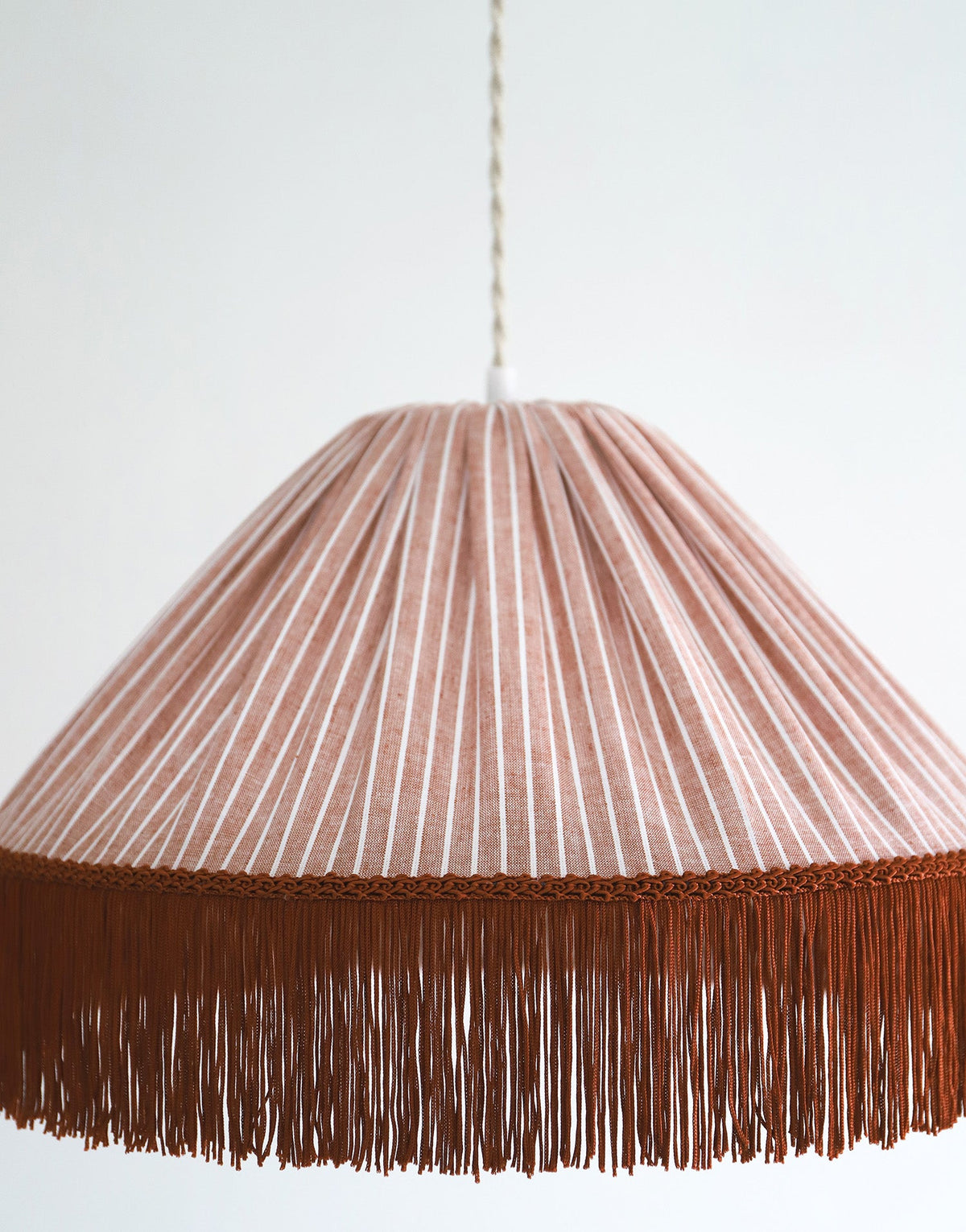 Bella Pendant Light - Terra Stripes, Bohemian Fringe