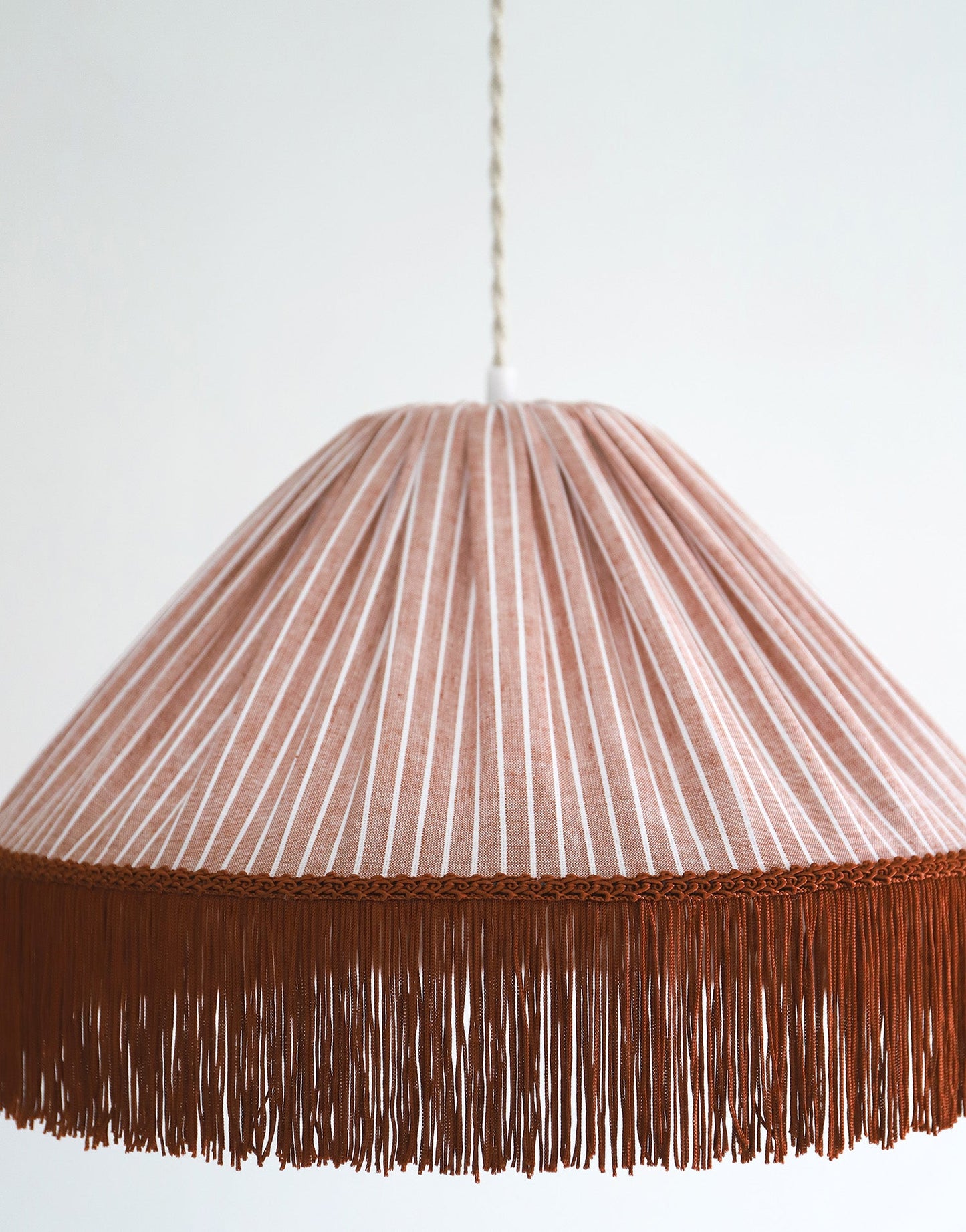 Bella Pendant Light - Terra Stripes, Bohemian Fringe