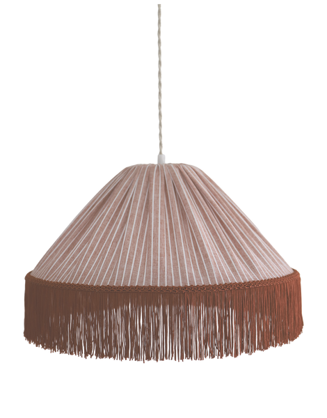 Bella Pendant Light - Terra Stripes, Bohemian Fringe