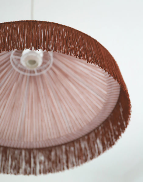 Bella Pendant Light - Terra Stripes, Bohemian Fringe