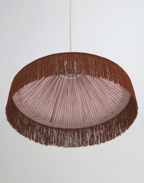 Bella Pendant Light - Terra Stripes, Bohemian Fringe