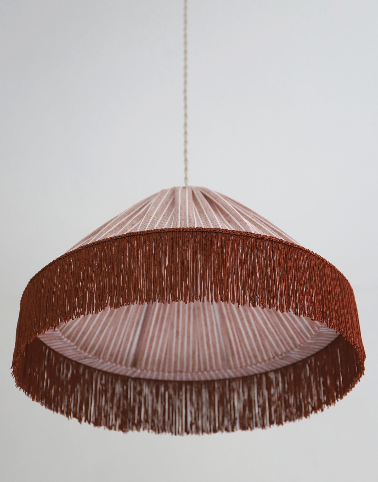 Bella Pendant Light - Terra Stripes, Bohemian Fringe
