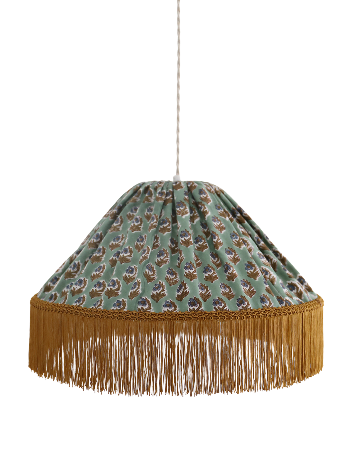 Conical Pendant Light Bella Printed “Bohemian Flora”