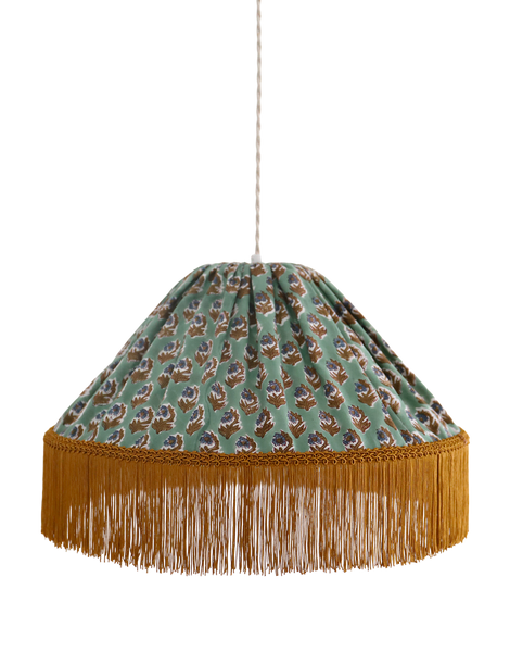 Conical Pendant Light Bella Printed “Bohemian Flora”