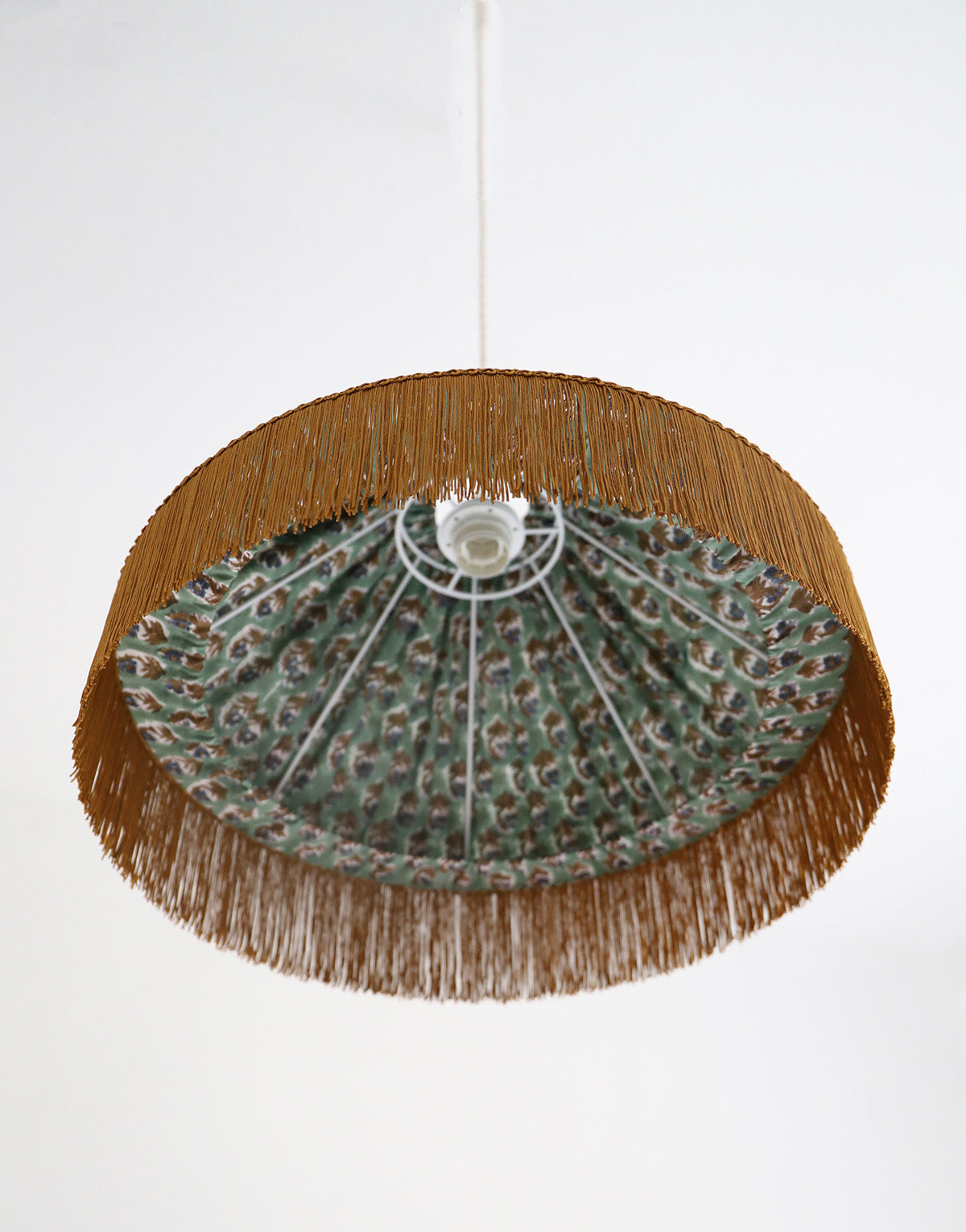 Conical Pendant Light Bella Printed “Bohemian Flora”