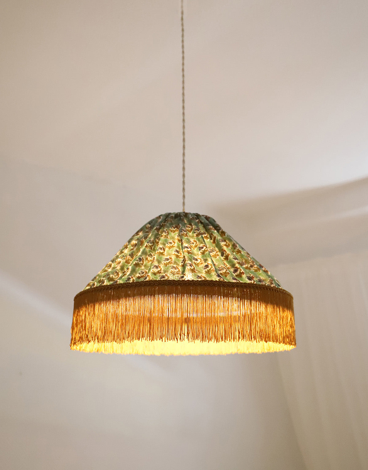 Conical Pendant Light Bella Printed “Bohemian Flora”