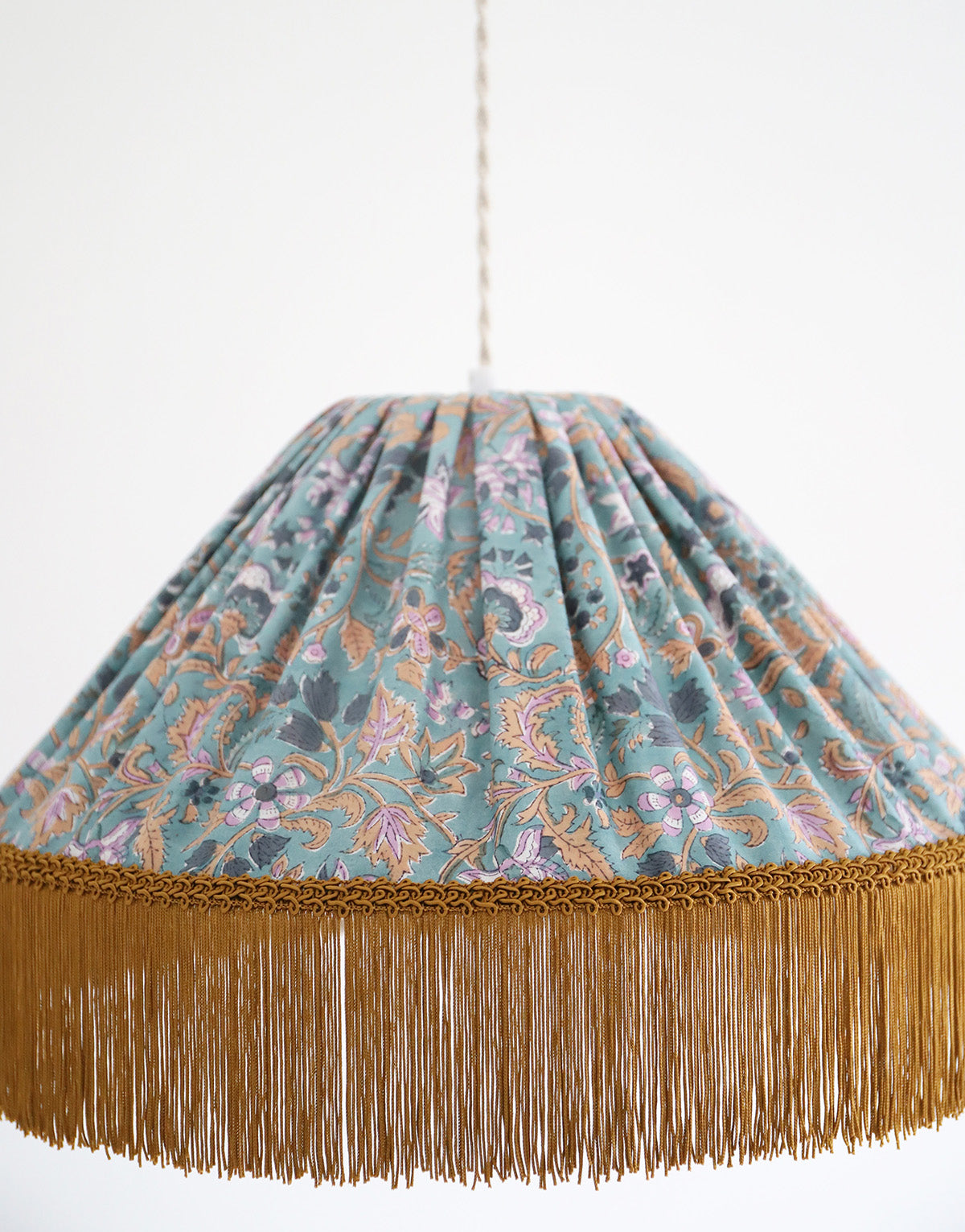 Conical Pendant Light Bella Printed “Indian Bloom”