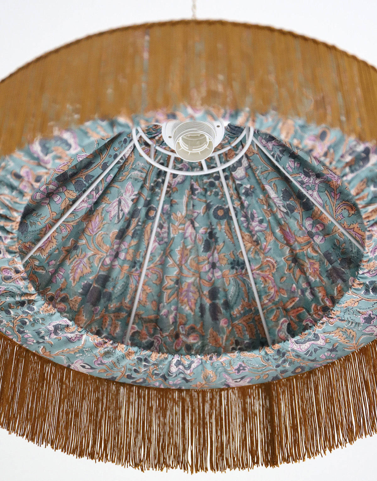 Conical Pendant Light Bella Printed “Indian Bloom”