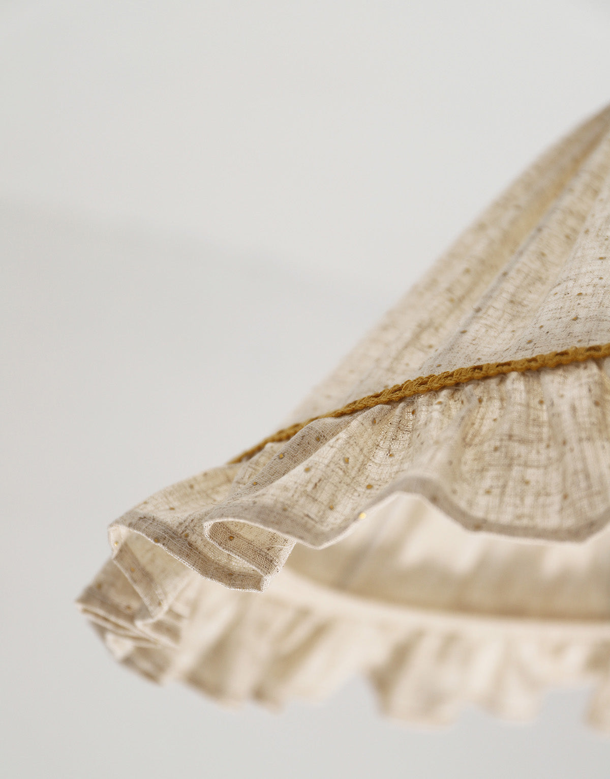 Conical Pendant Light With Ruffle Emilia “Classic Dots”
